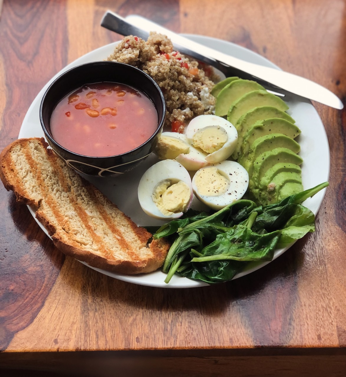 Healthy breakfast plate